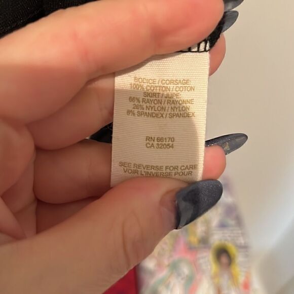 Free People size medium black t shirt dress with front pocket - Picture 6 of 7